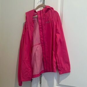 Kids Columbia rain jacket pink